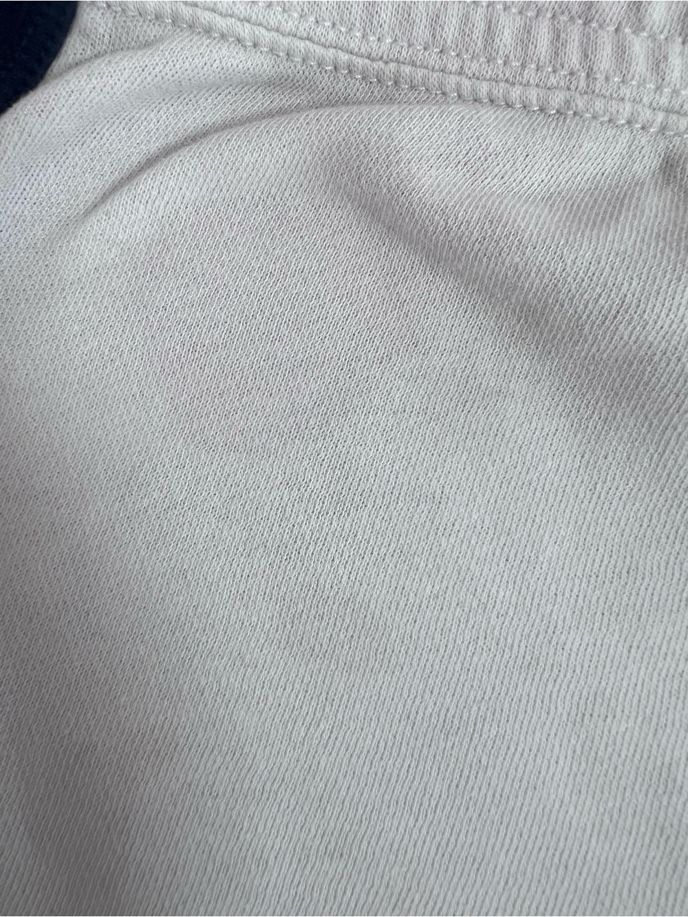 Hollister White Drawstring Terry Shorts with Navy Trim - Picture 6 of 9